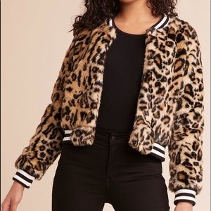 NWT BB Dakota faux fur bomber jacket